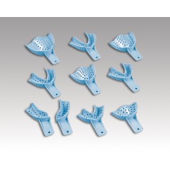 Plasdent Excellent-II Disposable Impression Trays #2 LARGE - LOWER , Baby Blue (12pcs/bag) 